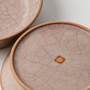 [SMALL DISH] HIBIKI RIM PLATE ROUND (SS) RED | KYOTO-KIYOMIZU WARE | FUUU