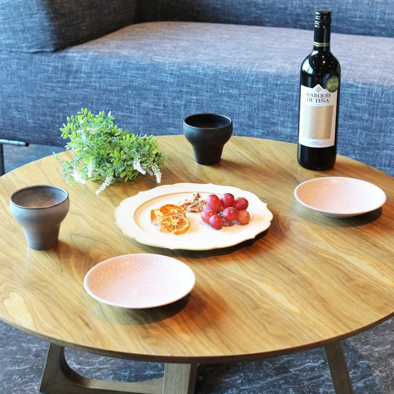 [접시] Hibiki Plate Round (S) 빨간색 | kyoto-kiyomizu ware | 푸우
