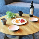 [DISH] HIBIKI PLATE ROUND (S) RED PAIR SET | KYOTO-KIYOMIZU WARE | FUUU
