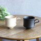 [MUG (CUP)] MATTE (SQUARE) PAIR SET BLACK & WHITE | KYOTO-KIYOMIZU WARE | FUUU