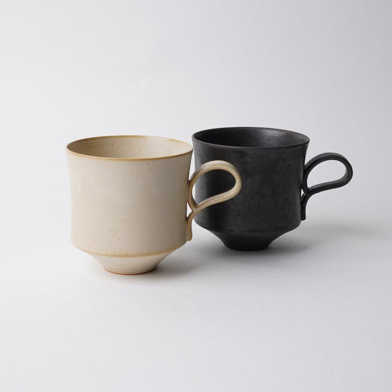 [杯子（杯）]啞光（正方形）對黑白|京都 - 基約米祖|富烏