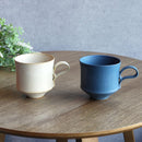 [MUG (CUP)] MATTE (SQUARE) PAIR SET BLUE & WHITE | KYOTO-KIYOMIZU WARE | FUUU