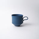 [MUG (CUP)] MATTE (SQUARE) PAIR SET BLUE & WHITE | KYOTO-KIYOMIZU WARE | FUUU