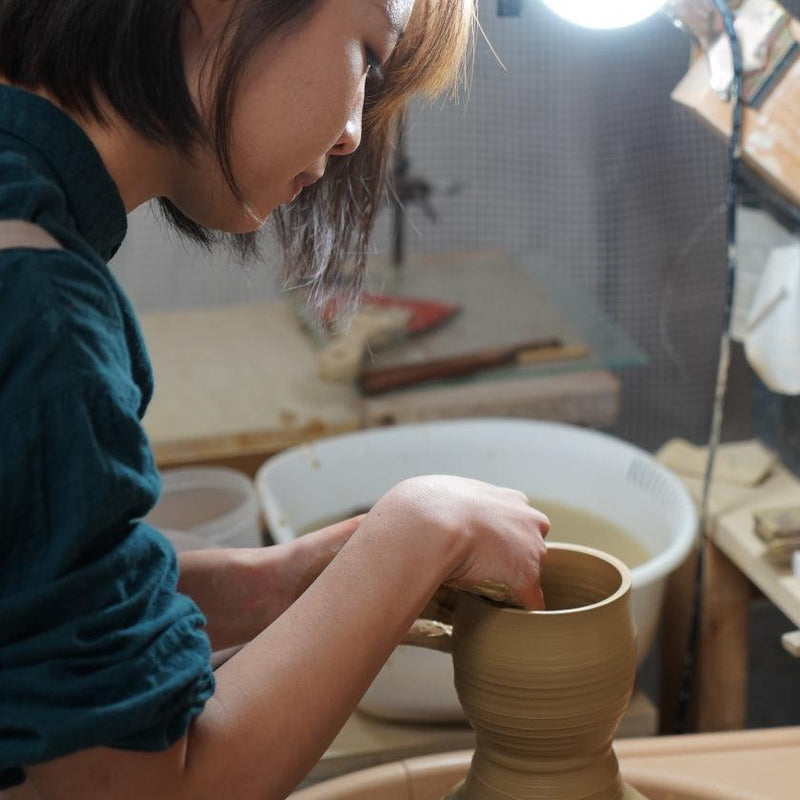 [머그 (컵)] 무광택 (정사각형) 쌍 세트 흰색 | kyoto-kiyomizu ware | 푸우