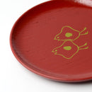 [SMALL DISH] UNSOUDO WOODBLOCK PRINT ANIMAL SERIES | LACQUERWARE | ISUKE