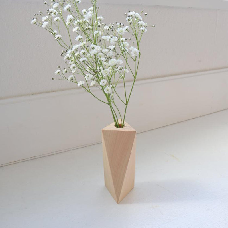 [แจกัน] แจกันดอกไม้ (สามเหลี่ยม D) | งานไม้ Kino-sachi