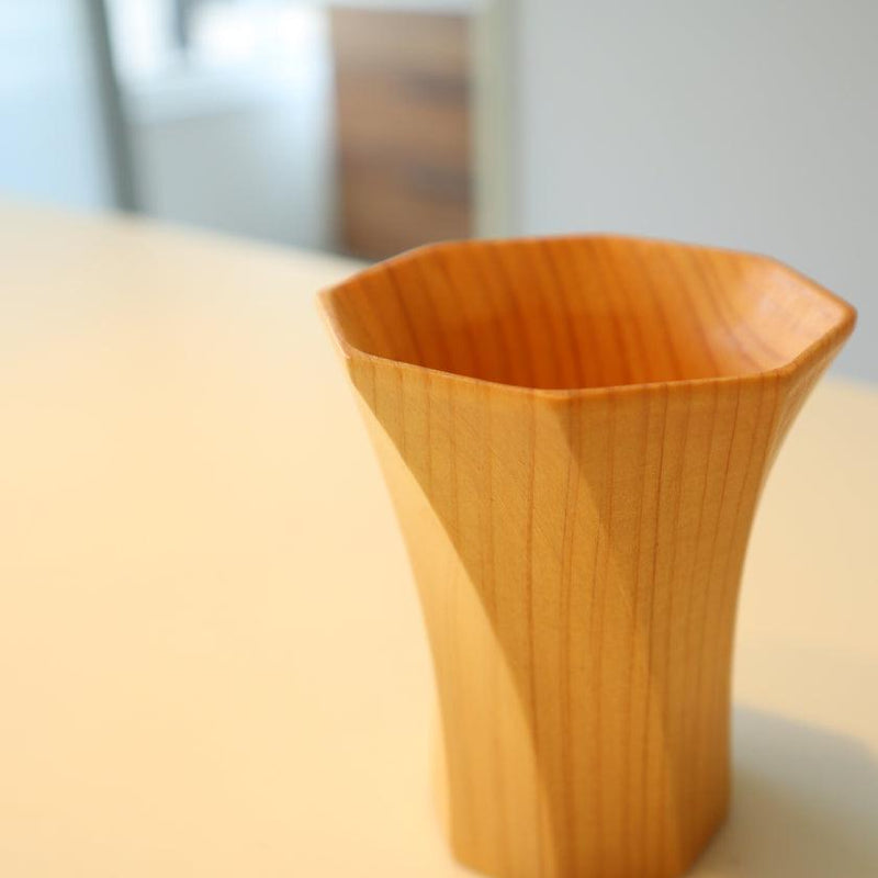 [杯]一對八角形扭曲的Masu（S）|木工|基諾 - 薩基