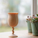 [GLASS] PAIR OF WINE GLASSES WOODEN TWIST GOBLET | WOODWORKING | KINO-SACHI