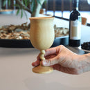 [GLASS] PAIR OF WINE GLASSES WOODEN TWIST GOBLET | WOODWORKING | KINO-SACHI
