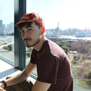 [CAP] HAURA RED FISHES  (ALLOVER DESIGN) | KYOTO YUZEN DYEING | MAJIKAO