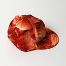 [CAP] HAURA RED FISHES  (ALLOVER DESIGN) | KYOTO YUZEN DYEING | MAJIKAO