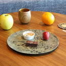 [LARGE PLATE (PLATTER)] KYO-YUZEN - BLACK | PRINTING AND KYO-YUZEN ENGRAVING| SANSAI STUDIO