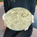 [LARGE PLATE (PLATTER)] KYO-YUZEN - BLACK | PRINTING AND KYO-YUZEN ENGRAVING| SANSAI STUDIO