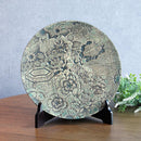 [LARGE PLATE (PLATTER)] KYO-YUZEN - BLACK | PRINTING AND KYO-YUZEN ENGRAVING| SANSAI STUDIO