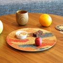 [LARGE PLATE (PLATTER)] KYO-KOMON - AYA | PRINTING AND KYO-YUZEN ENGRAVING| SANSAI STUDIO