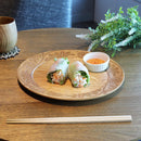 [LARGE PLATE (PLATTER)] RIMMED DISH - FLOWER | PRINTING AND KYO-YUZEN ENGRAVING| SANSAI STUDIO