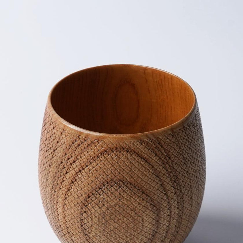 [CUP] HITTA KANOKO (LIGHT BROWN) | 인쇄 및 Kyo-Yuzen 조각 | 산사이 스튜디오