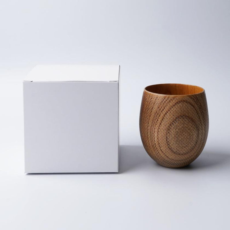 [Cup] Hitta Kanoko (สีน้ำตาลอ่อน) | การพิมพ์และการแกะสลัก Kyo-Yuzen | Sansai Studio