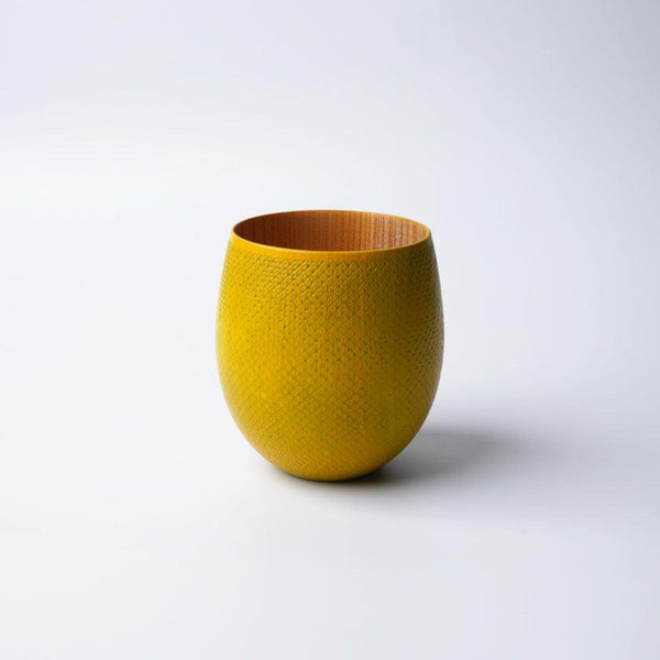 [Cup] Hitta Kanoko (สีเหลือง) | การพิมพ์และการแกะสลัก Kyo-Yuzen | Sansai Studio