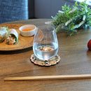 [코스터] 국화가있는 벚꽃 | 인쇄 및 Kyo-Yuzen 조각 | 산사이 스튜디오