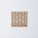 [COASTER] PLUM BLOSSOMS ON DIAMOND PATTERN | PRINTING AND KYO-YUZEN ENGRAVING| SANSAI STUDIO