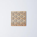 [COASTER] PLUM BLOSSOMS ON DIAMOND PATTERN | PRINTING AND KYO-YUZEN ENGRAVING| SANSAI STUDIO