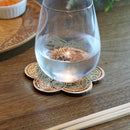 [코스터] 코몬이있는 자두 꽃 | 인쇄 및 Kyo-Yuzen 조각 | 산사이 스튜디오