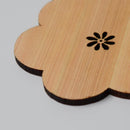 [코스터] 코몬이있는 자두 꽃 | 인쇄 및 Kyo-Yuzen 조각 | 산사이 스튜디오