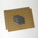 [MAT SET] 4 COASTERS (BLUE) & 2 PLACE MATS (YELLOW) | TATAMI | TATAMIYA TATSUZO