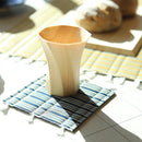 [MAT SET] 4 COASTERS (BLUE) & 2 PLACE MATS (YELLOW) | TATAMI | TATAMIYA TATSUZO