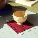 [墊子套] 4個杯墊（紅色）和2個位置墊（黑色）| tatami | Tatamiya Tatsuzo