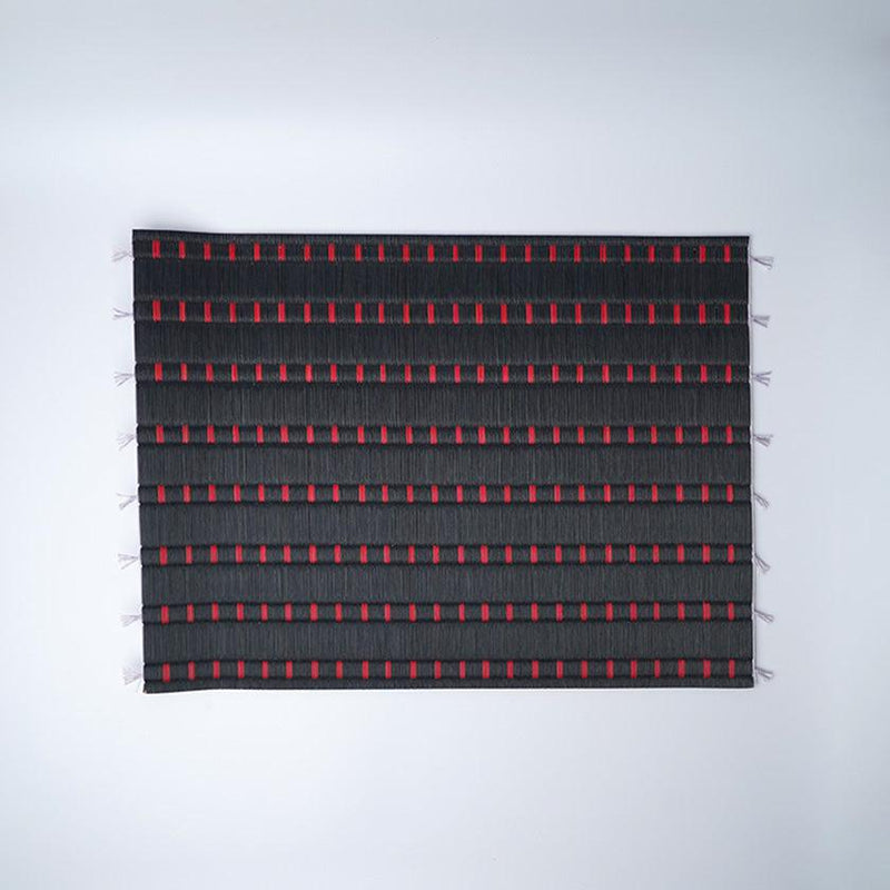 [매트 세트] 4 코스터 (빨간색) 및 2 개의 장소 매트 (검은 색) | 타타미 | 타타 미야 타츠 조
