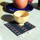 [墊子套] 4個杯墊（黑色）和2個位置墊（紅色）| tatami | Tatamiya Tatsuzo