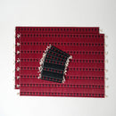 [墊子套] 4個杯墊（黑色）和2個位置墊（紅色）| tatami | Tatamiya Tatsuzo