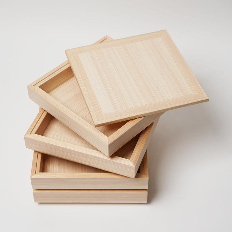 [보석 박스] Hinoki-Box Square White Wood | Kyo Butsudan | Iwata Houraiya