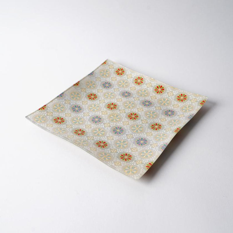 [จาน] Square Chrysanthemum | Nishijin Textiles | Emura Shouten