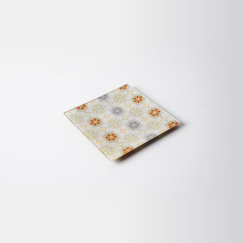 [จาน] Square Chrysanthemum | Nishijin Textiles | Emura Shouten