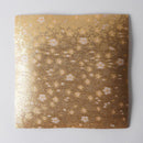 [จาน] ดอกไม้สีทองสี่เหลี่ยมจัตุรัส | Nishijin Textiles | Emura Shouten