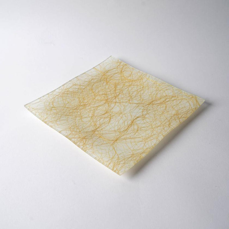 [플레이트] Square 100 Gold | Nishijin Textiles | 에 무라 쇼 텐
