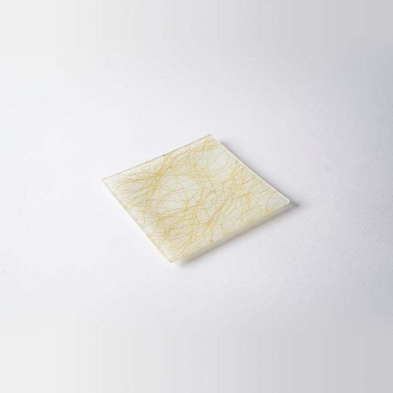 [플레이트] Square 100 Gold | Nishijin Textiles | 에 무라 쇼 텐