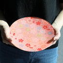 [ชุดจาน] ชุดคู่พลัมและเบญจมาศชุดคู่ | Nishijin Textiles | Emura Shouten