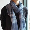[圍巾] kurotani soufu（kusaki-dyed，indigo tit-dye）| kurotani washi紙| kurotani washi合作組
