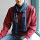 [Scarf] Kurotani Soufu (Kusaki-Dyed, Indigo Tie-Dye) | Kurotani Washi Paper | Kurotani Washi Cooperative Group