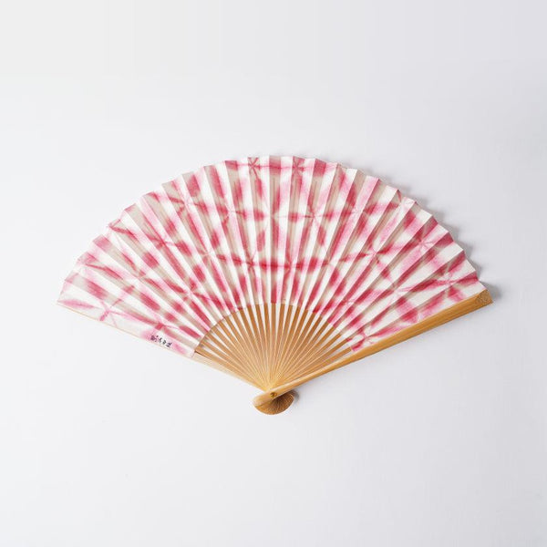 [핸드 팬] 여성을위한 Sekka Shibori (분홍색) | Kurotani Washi Paper | Kurotani Washi Cooperative Group
