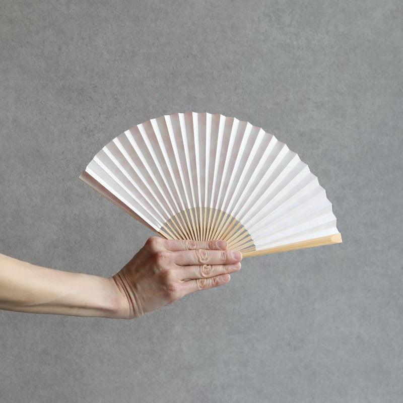 [HAND FAN] SEKKA SHIBORI (ORANGE) FOR WOMEN | KUROTANI WASHI PAPER|KUROTANI WASHI COOPERATIVE GROUP