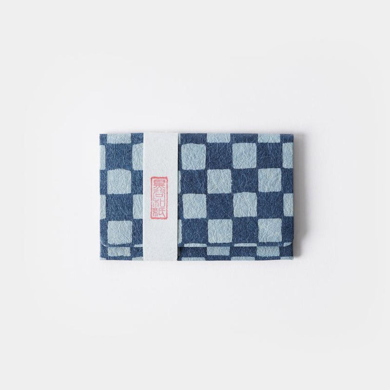 [卡盒]方格模式（indigo）| kurotani washi紙| kurotani washi合作組