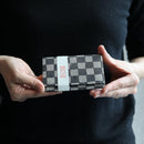 [CARD CASE] CHECKERED PATTERN (GRAY) | KUROTANI WASHI PAPER|KUROTANI WASHI COOPERATIVE GROUP
