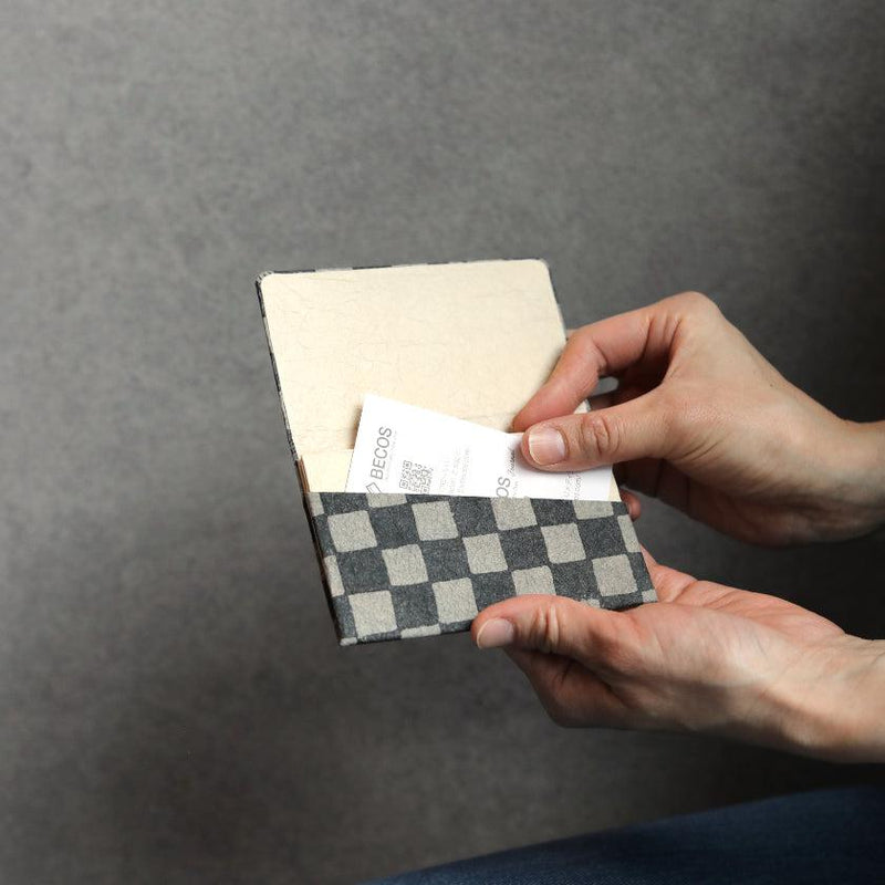 [卡盒]方格圖案（灰色）| kurotani washi紙| kurotani washi合作組