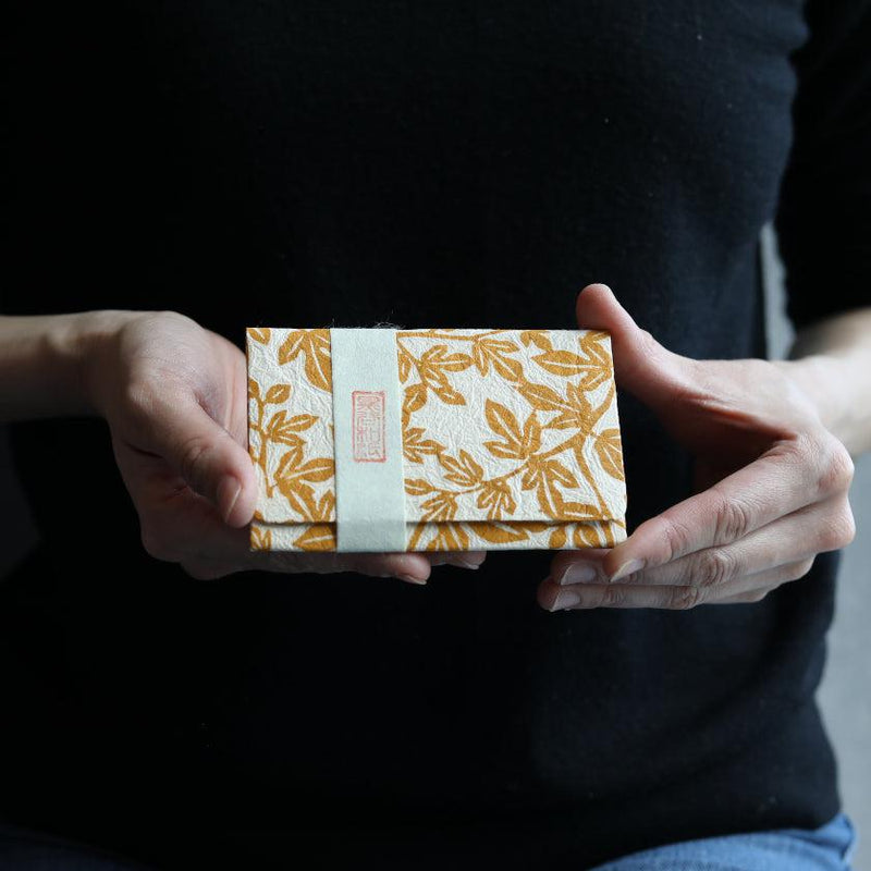 [卡盒]桑樹印刷（黃色）| kurotani washi紙| kurotani washi合作組