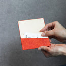 [CARD CASE] TEXTILE PATTERNED PAPER (RED) | KUROTANI WASHI PAPER|KUROTANI WASHI COOPERATIVE GROUP